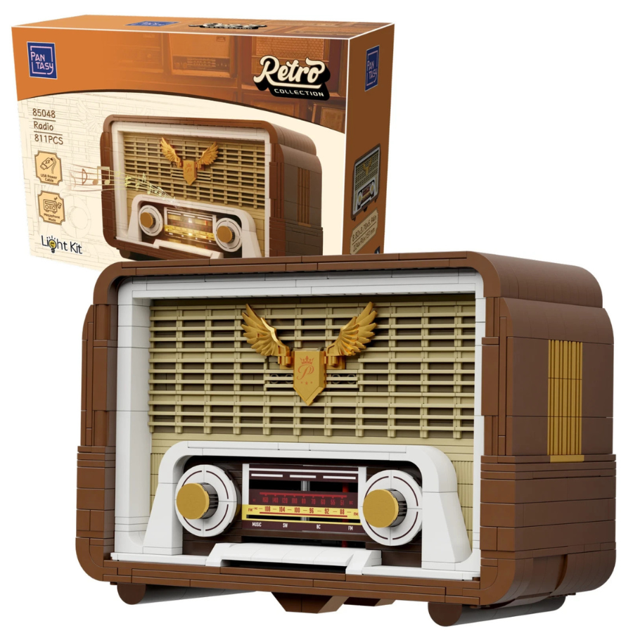 Pantasy 85048 Altoparlante Radio Retrò con Funzioni e LED 811 Pezzi