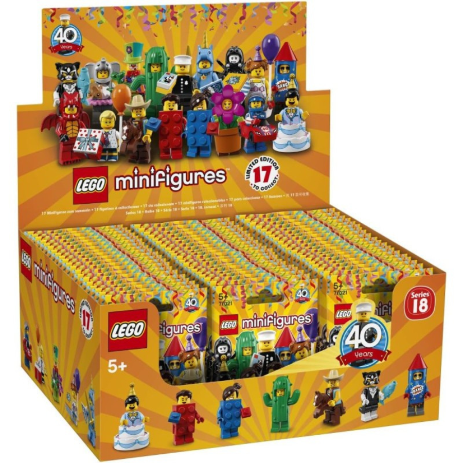 LEGO MINIFIGURES 71021 SERIE 18 BOX 60 BUSTINE SIGILLATE