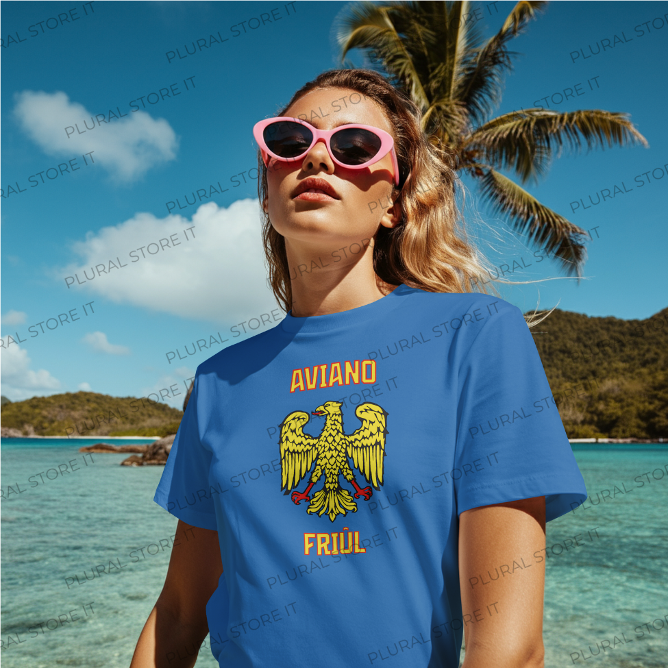 T SHIRT AVIANO FRIUL CON SIMBOLO FRIULI