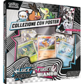 POKEMON TCG COLLEZIONE CON POSTER SCARLATTO E VIOLETTO LUCE NERA E FUOCO BIANCO