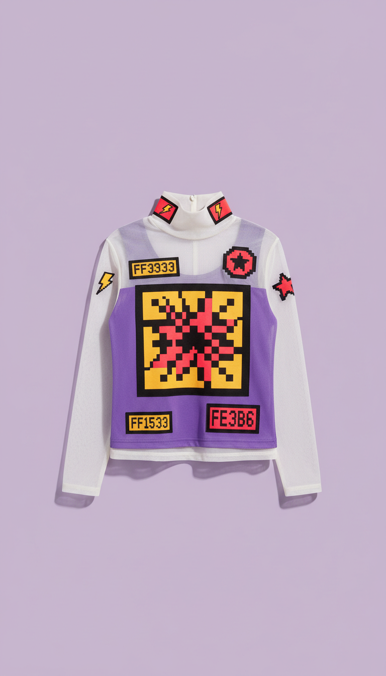 Dolcevita mesh a strati patch grafici