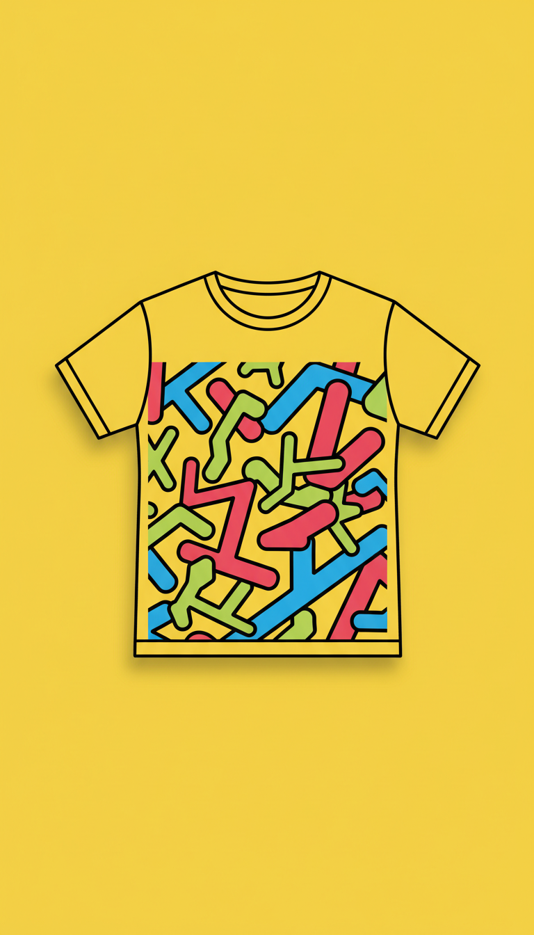 T-shirt grafica Pop Universe cotone