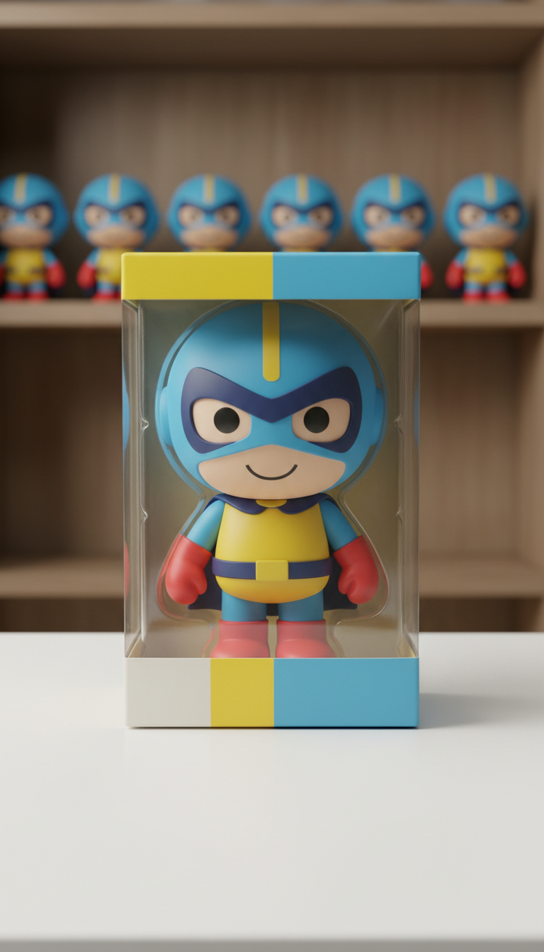 Action figure vinile in confezione giocosa