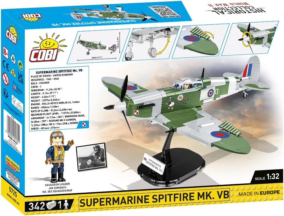 COBI 5725 SUPERMARINE SPITFIRE MK.VB - SCALE 1:32