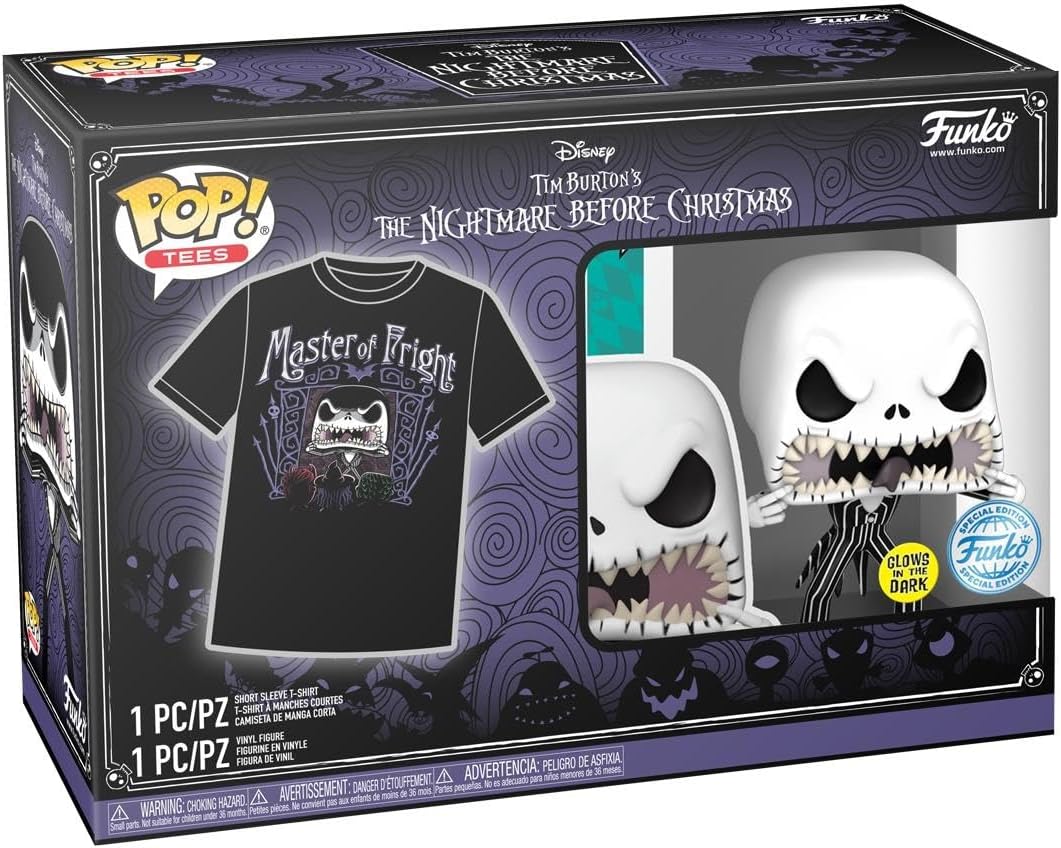 Funko Pop! & Tee: Disney - Jack Skellington - Medium - Disney: The Nightmare Before Christmas - T-Shirt