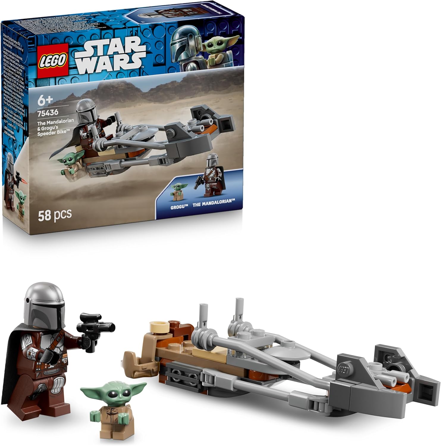 LEGO STAR WARS 75436 SPEEDER BIKE DEL MANDALORIANO E DI GROGU