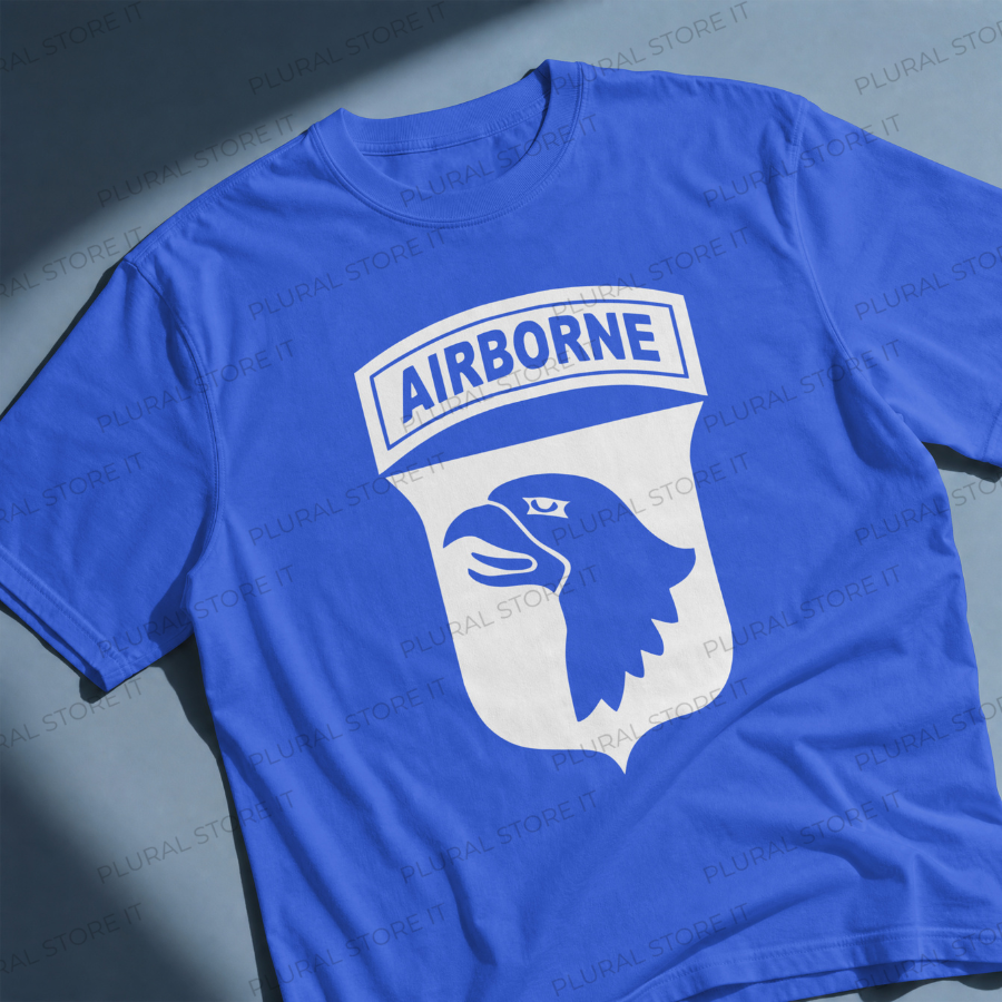 T SHIRT AIRBORNE AQUILA DEL 101ST AIRBORNE DIVISION BW