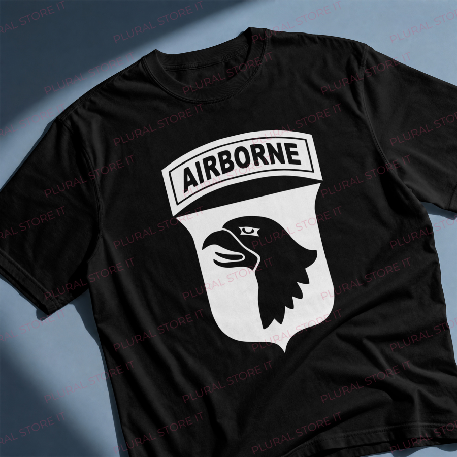 T SHIRT AIRBORNE AQUILA DEL 101ST AIRBORNE DIVISION BLACK