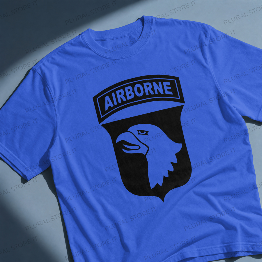 T SHIRT AIRBORNE AQUILA DEL 101ST AIRBORNE DIVISION BLUE