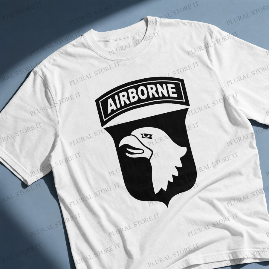T SHIRT AIRBORNE AQUILA DEL 101ST AIRBORNE DIVISION WHITE