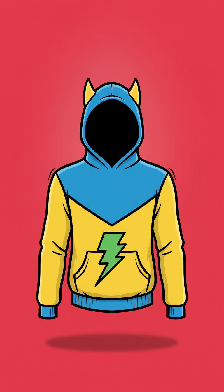 Felpa personaggio fumetto cotone felpato